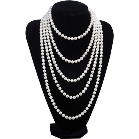 Pearl Necklace, Cream Color - Picture 1 of 6
